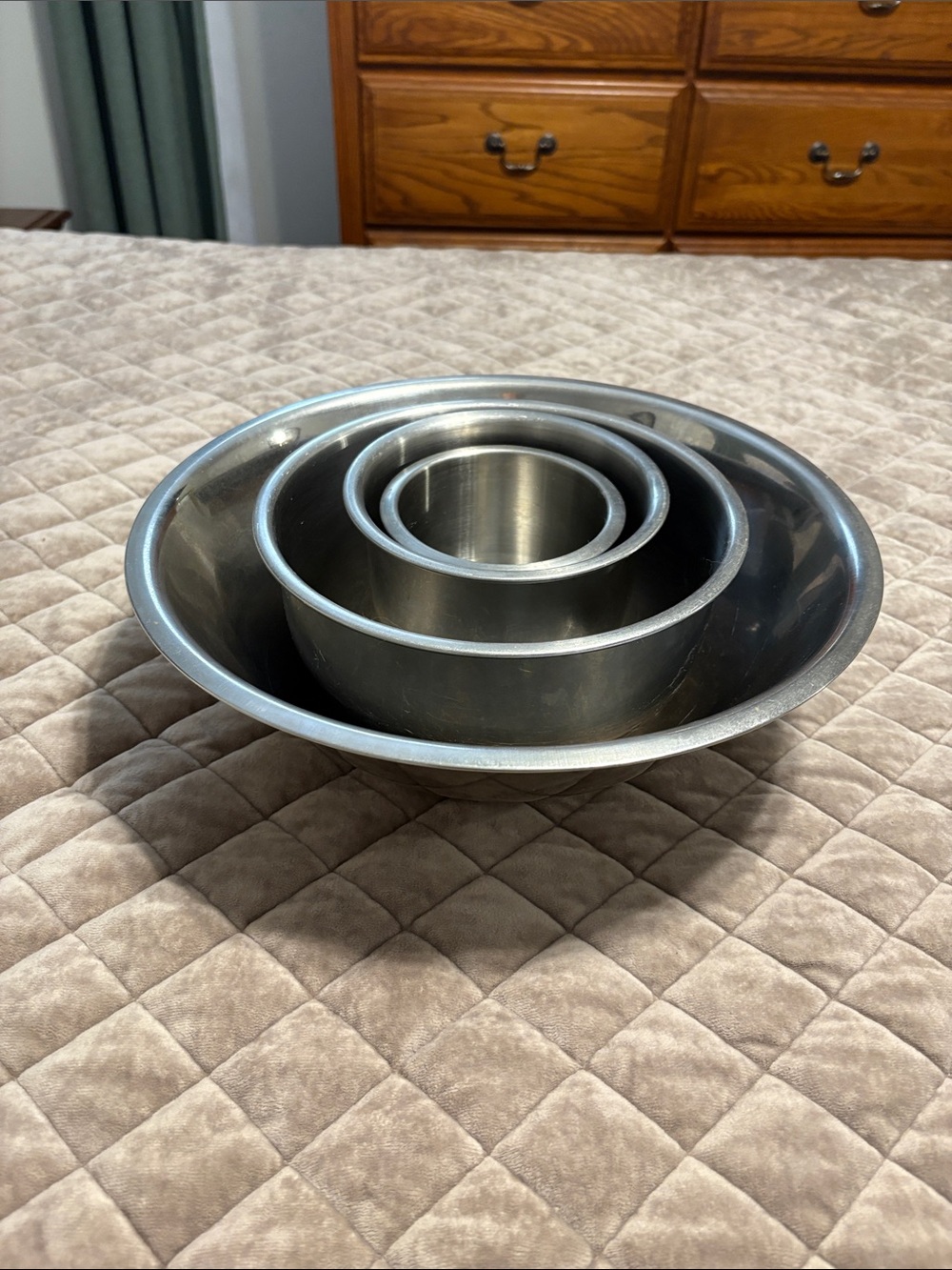 Stainless Steel Nesting Mixing Bowl Set - Silver